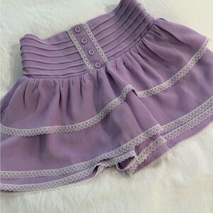 Katie J NYC Skort 
Purple with Lace Trim